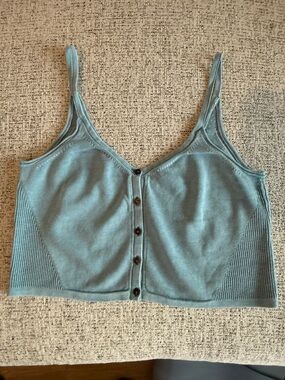 Free people knit throw Henley tank
